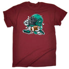 Gridiron Football Player American Cartoon - Mens Funny T-Shirt Tshirts