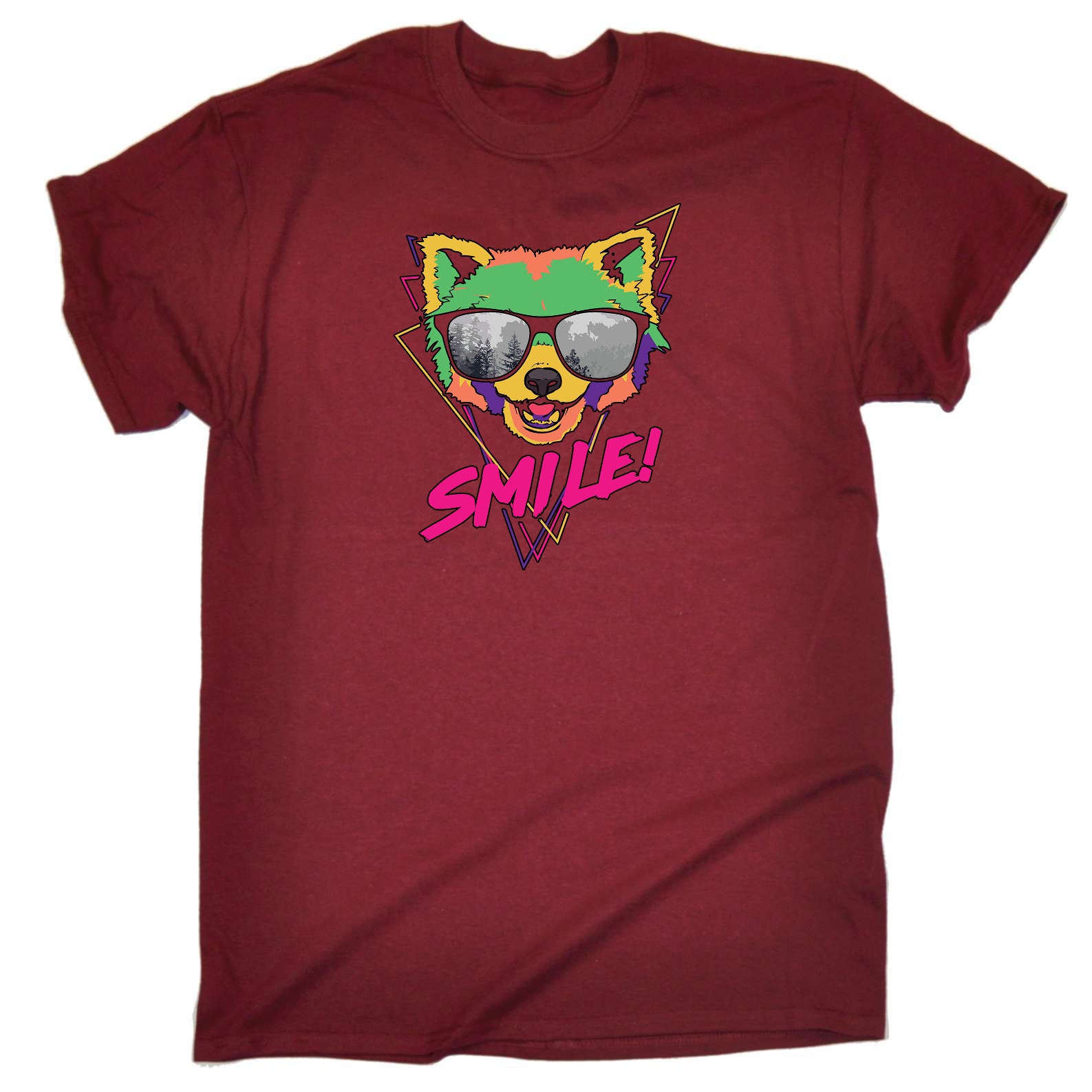 Red Panda Smile Retro Animal - Mens Funny T-Shirt Tshirts