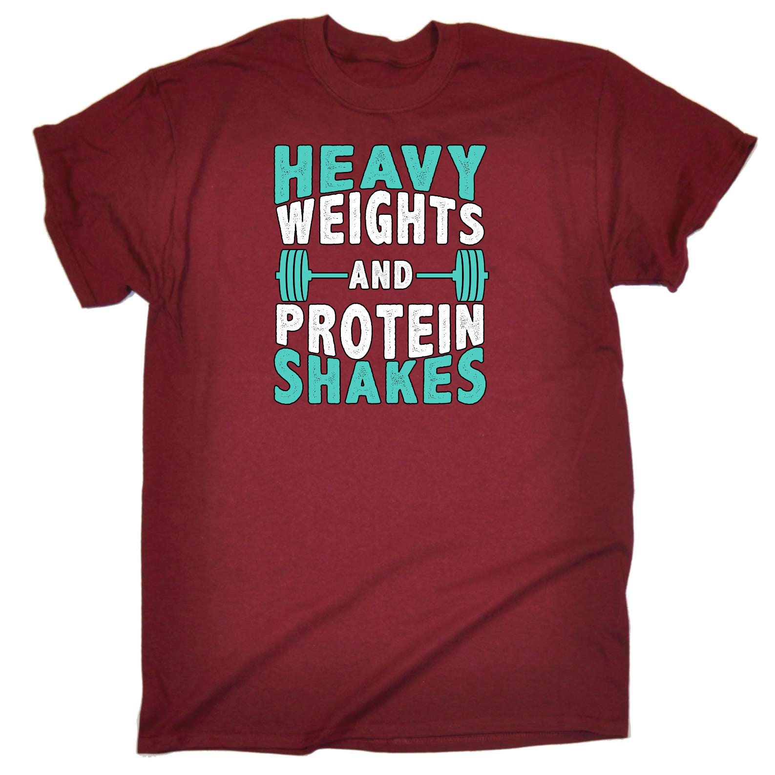 Heavy Weights And Protein Shakes Gym Bodybuilding - Mens Funny T-Shirt Tshirts