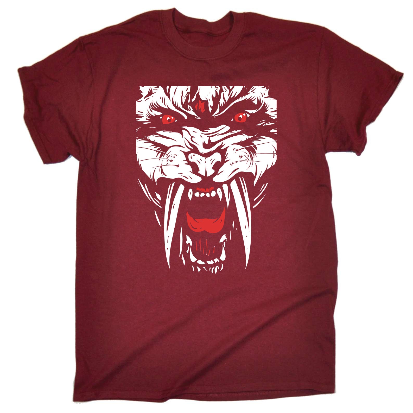 Sabertooth Animal Fashion - Mens Funny T-Shirt Tshirts