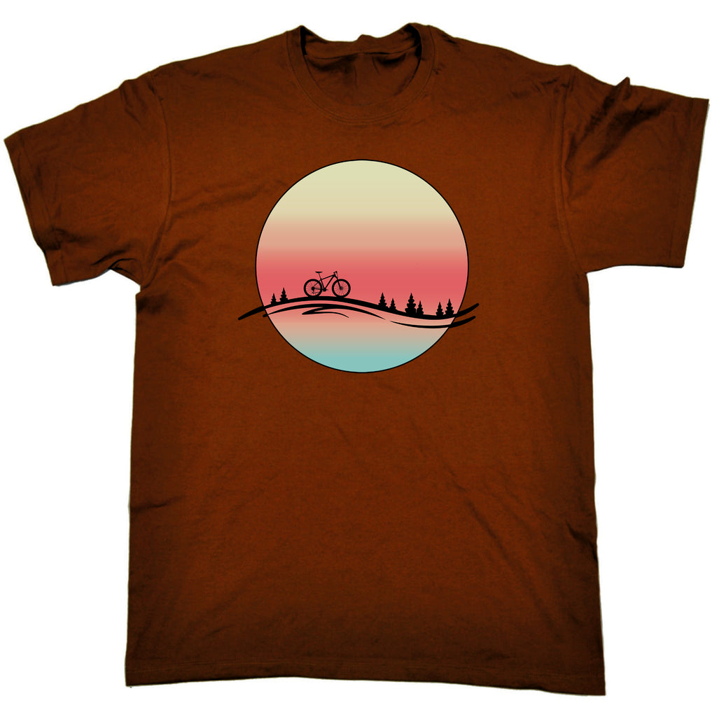 Sunset Riding Cycling Bicycle Bike - Mens Funny T-Shirt Tshirts