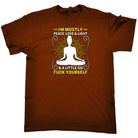 Yoga Mostly Peace Love And Light - Mens Funny T-Shirt Tshirts