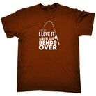 Love It When She Bends Over Fishing Angling Fish - Mens Funny T-Shirt Tshirts