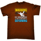 Warning May Start Talking About Skydiving - Mens Funny T-Shirt Tshirts