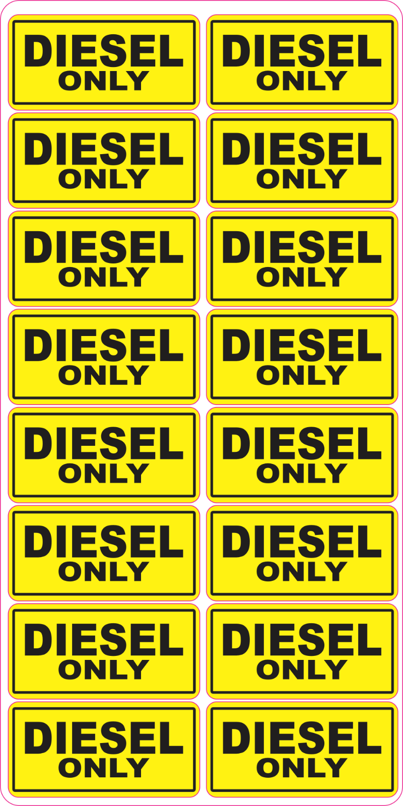 16 x  Diesel 2 Stoke Unleaded 4 Fuel Petrol Jerry Can Cans Stickers Sticker ⛽