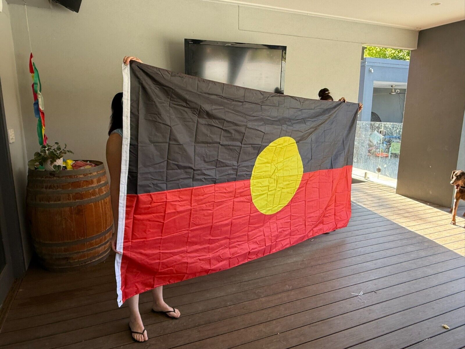 2 x LARGE ABORIGINAL Country Australia Flag Flags Outdoor Massive 5ft x 10ft