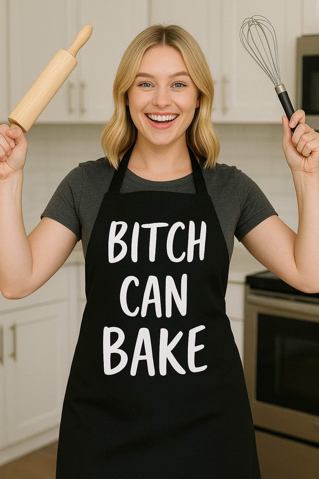 Bitch Can Bake Apron - Funny Aprons Premium Thick Quality Kitchen Christmas Gift