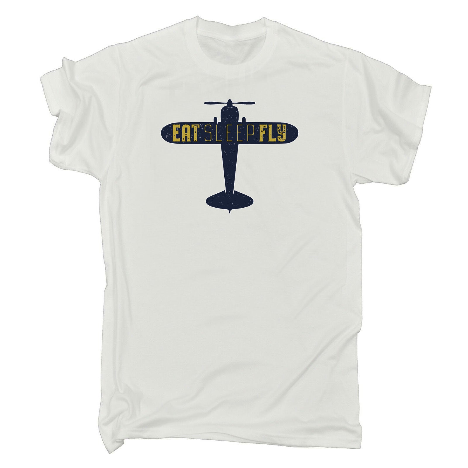 Eat Sleep Fly Plane Aviation - Mens 123t Funny T-Shirt Tshirts