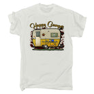 Happy Camper Small Caravan - Mens Funny T-Shirt Tshirts