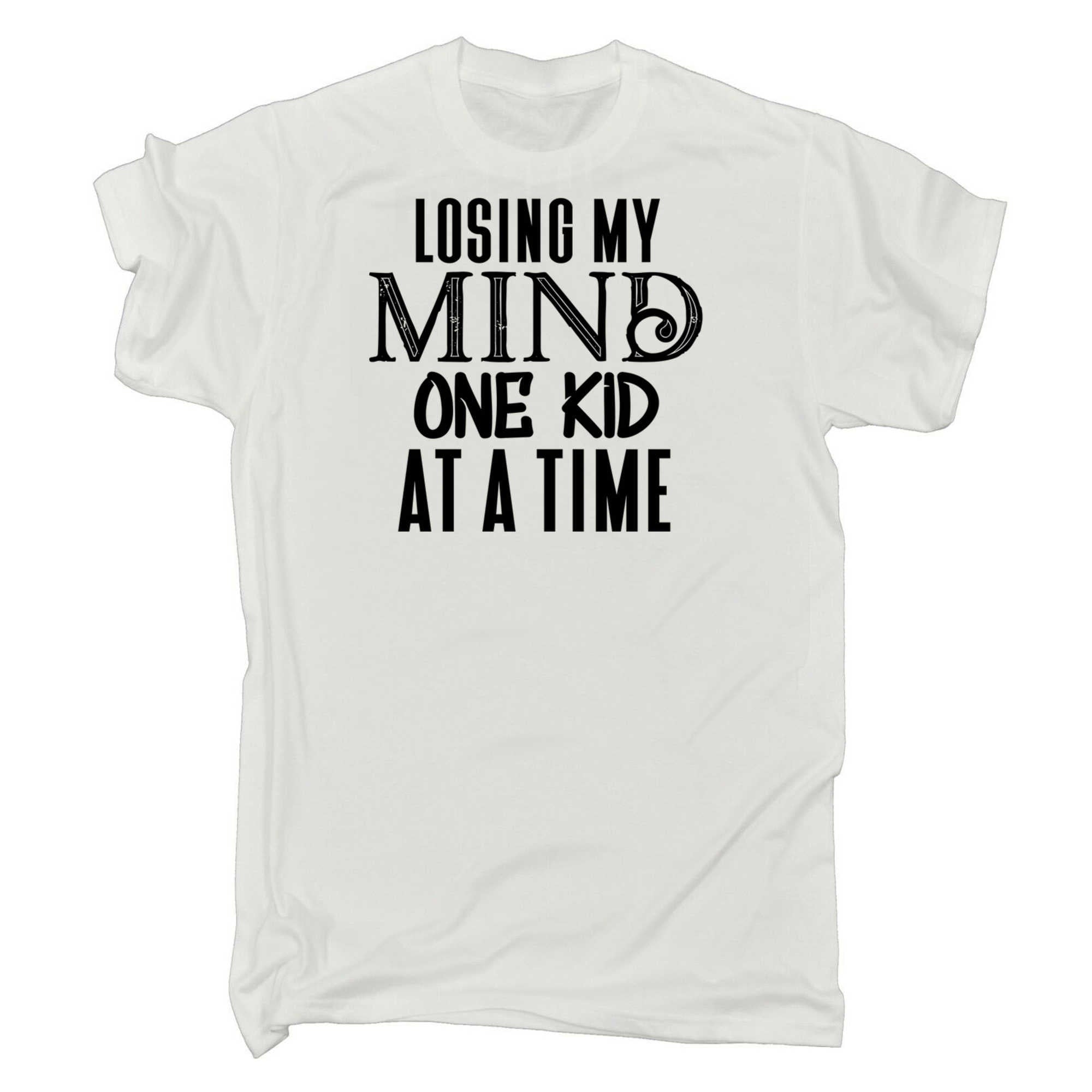 Losing My Mind One Kid At A Time Mum Mother Father Parent - Mens 123t Funny T-Shirt Tshirts