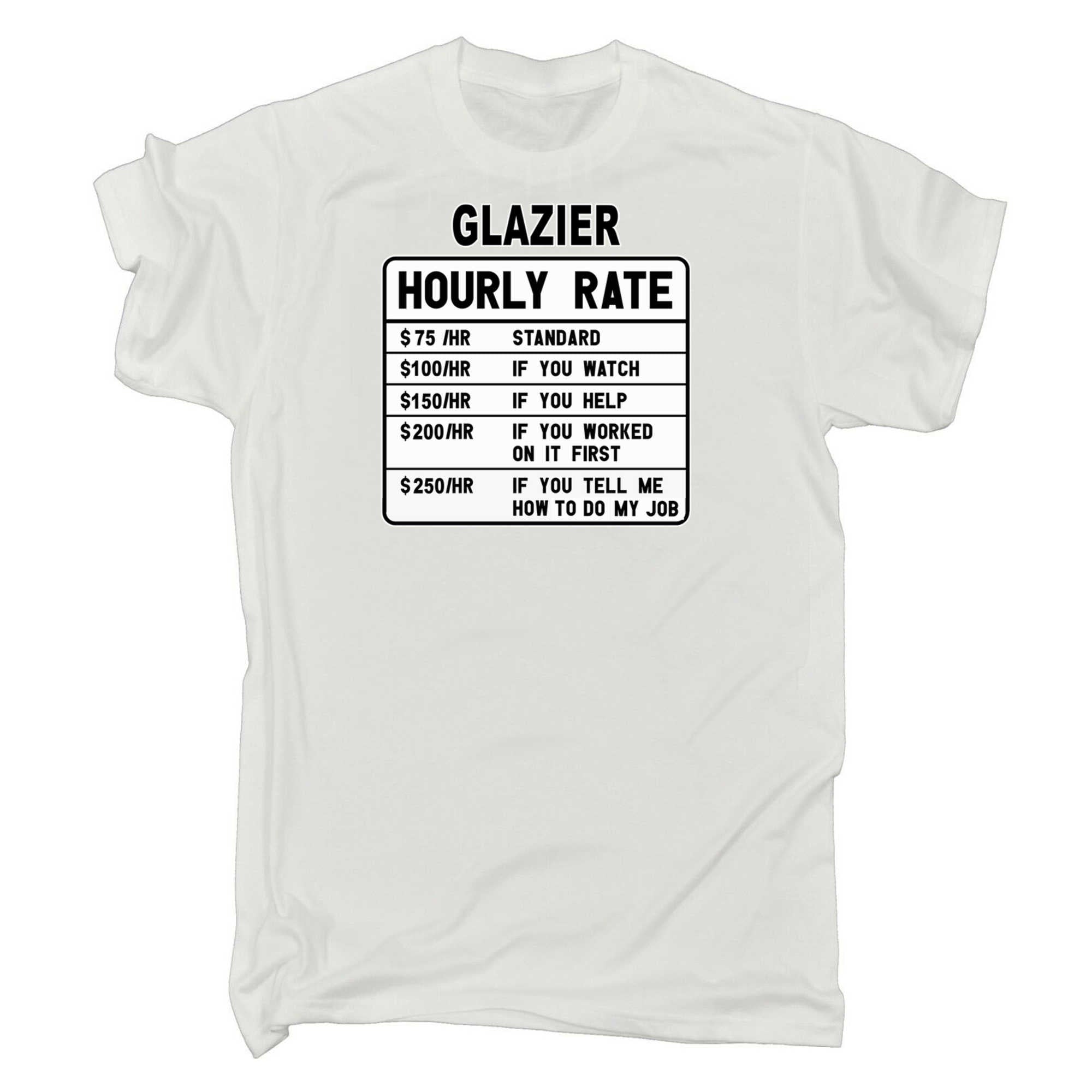 Glazier Rate Parts - Mens 123t Funny T-Shirt Tshirts