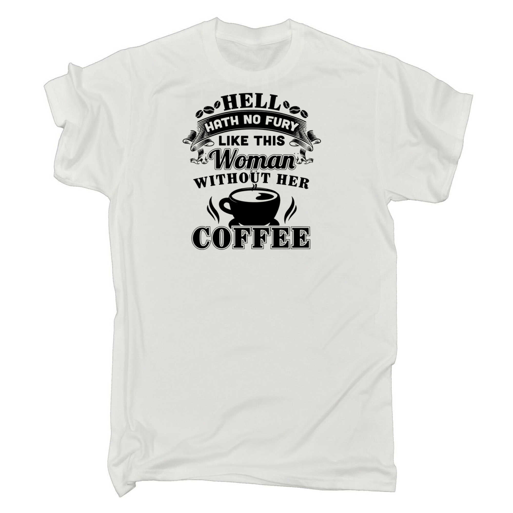 Hell Hath No Fury Woman Without Coffee - Mens 123t Funny T-Shirt Tshirts
