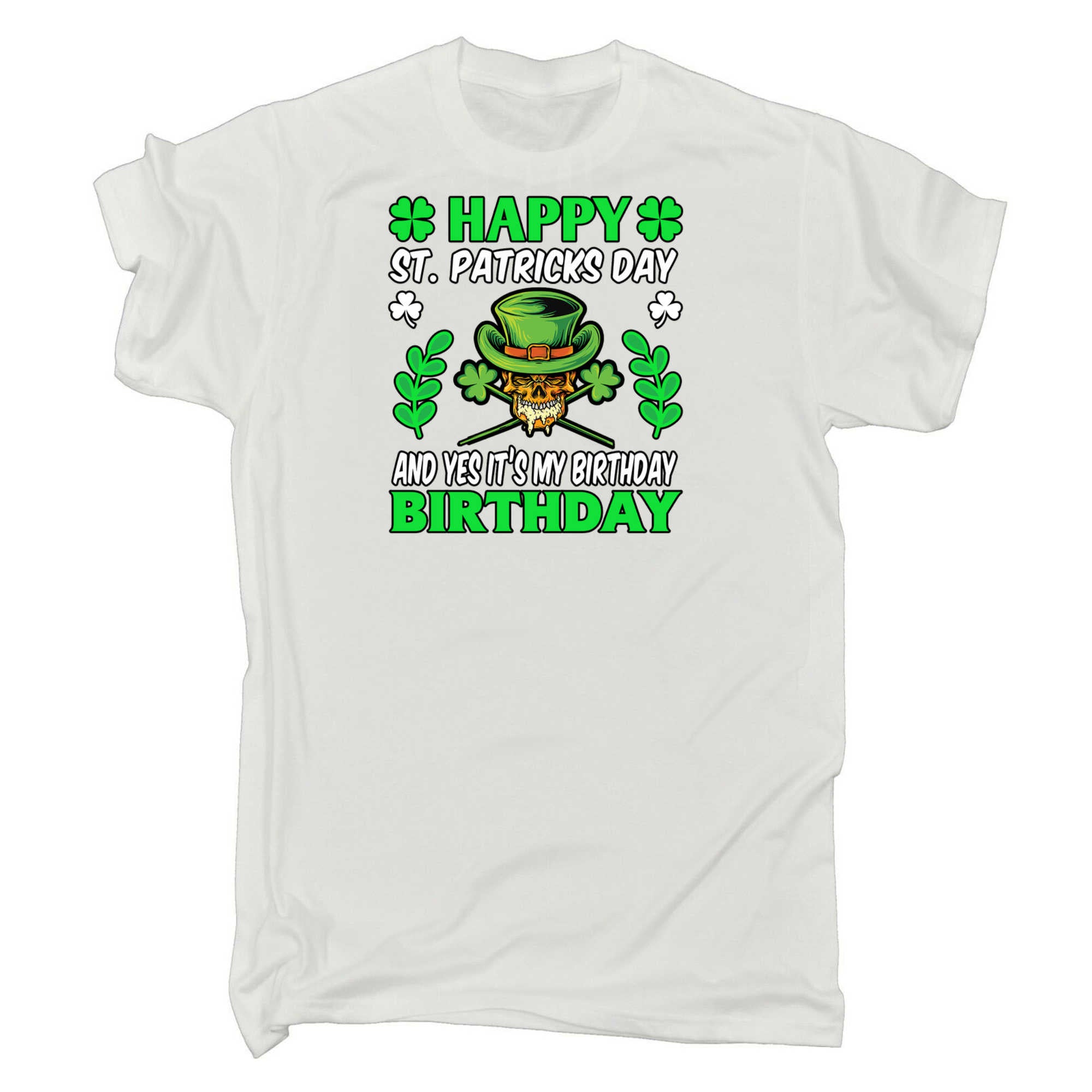 Happy St Patricks Day Yes Its My Birthday Irish - Mens 123t Funny T-Shirt Tshirts