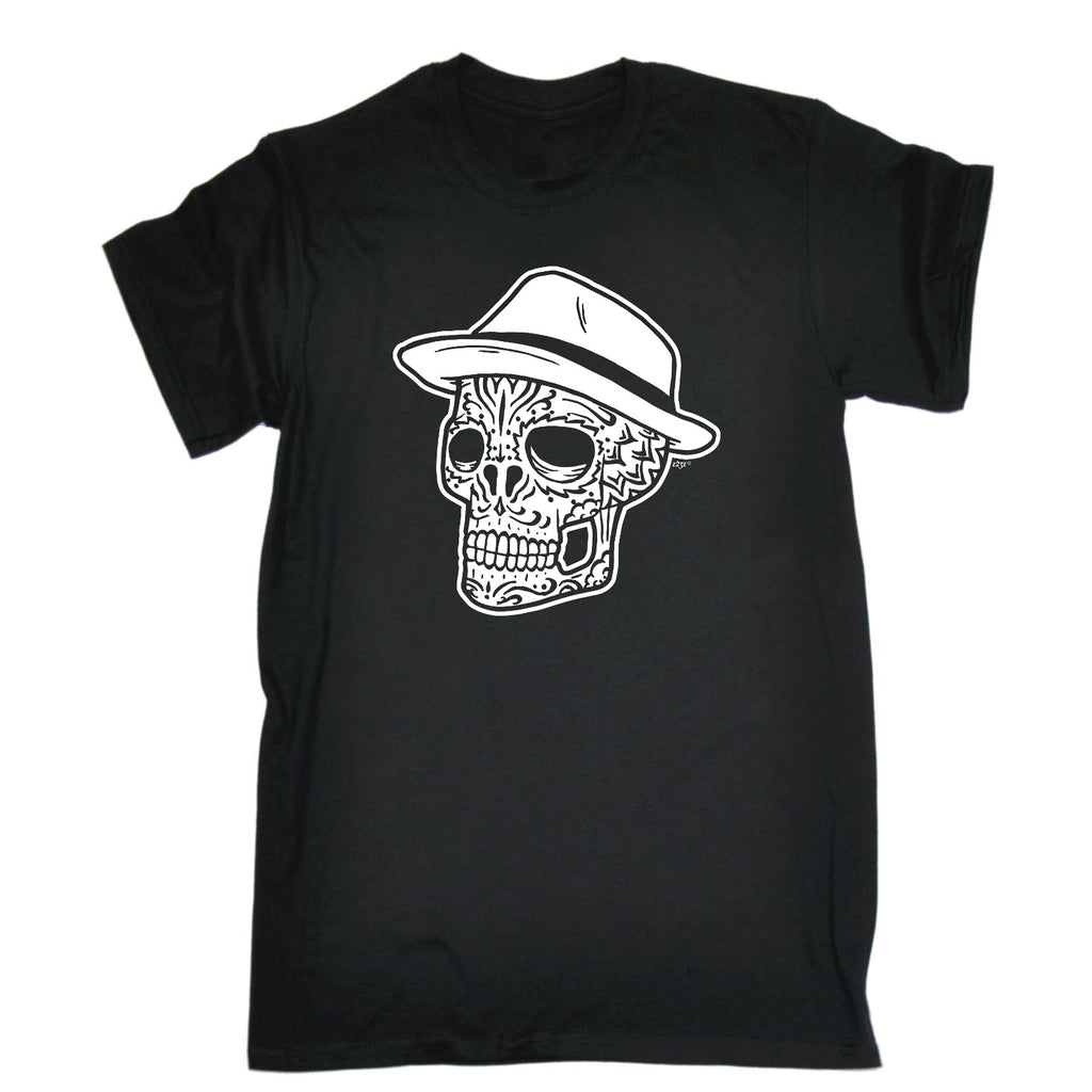 Fedora Candy Skull - Mens Funny T-Shirt Tshirts