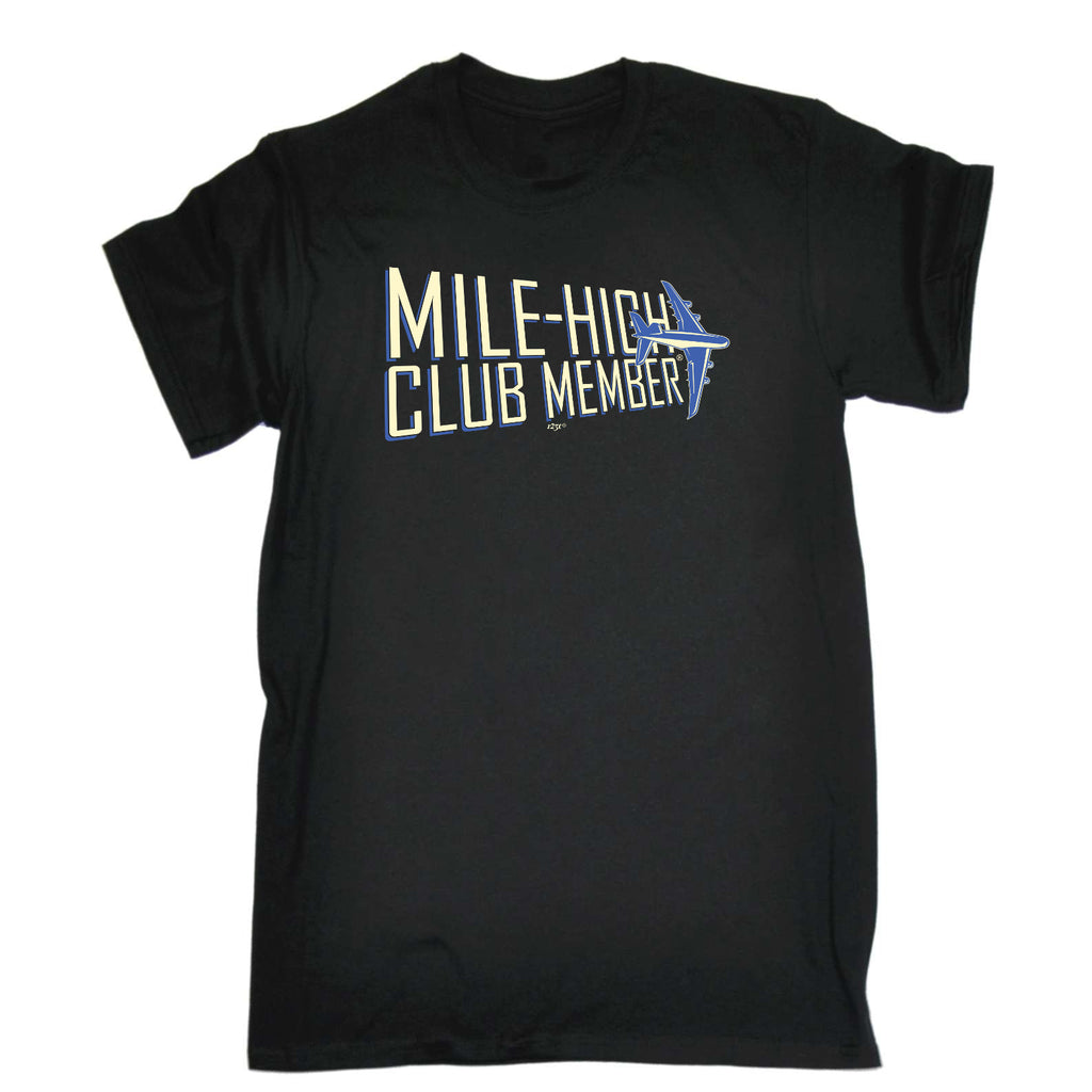 Mile High Club Member 2 Colour - Mens Funny T-Shirt Tshirts