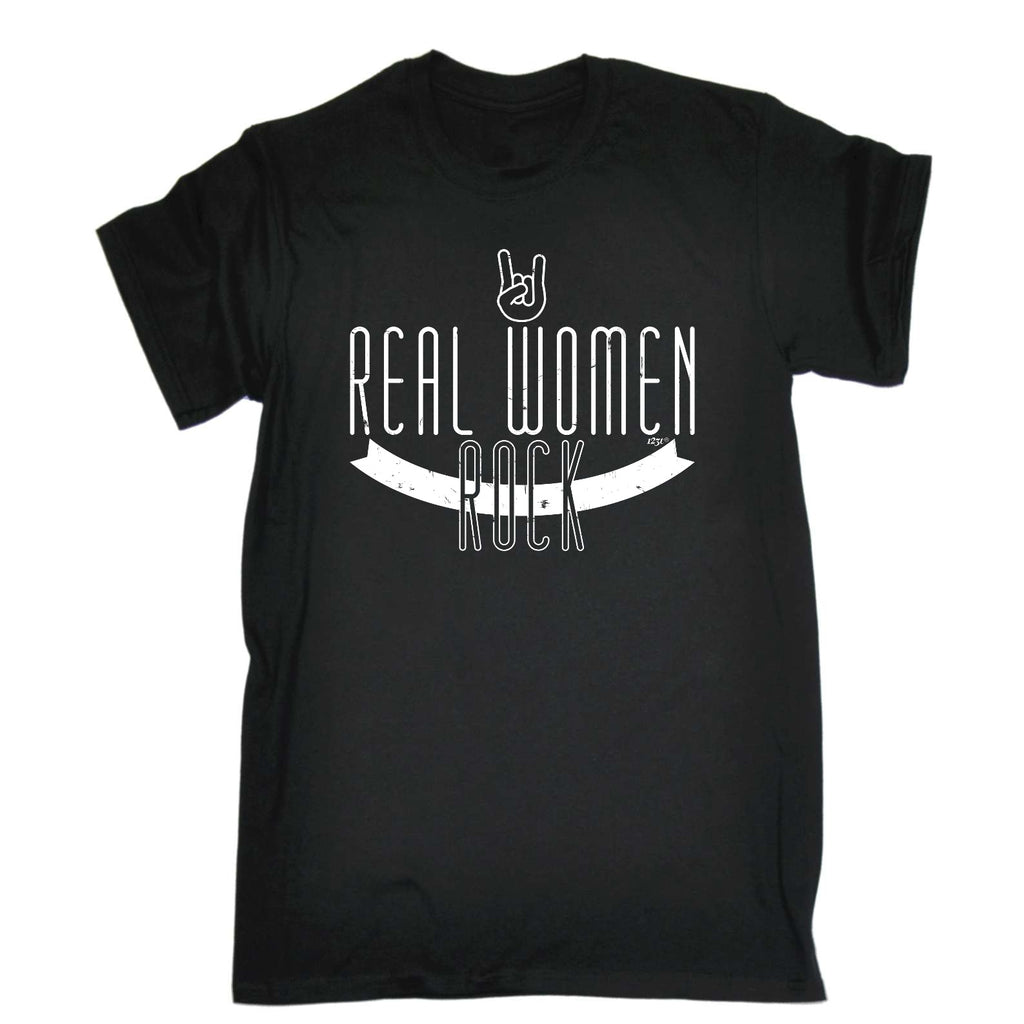 Real Women Rock - Mens Funny T-Shirt Tshirts