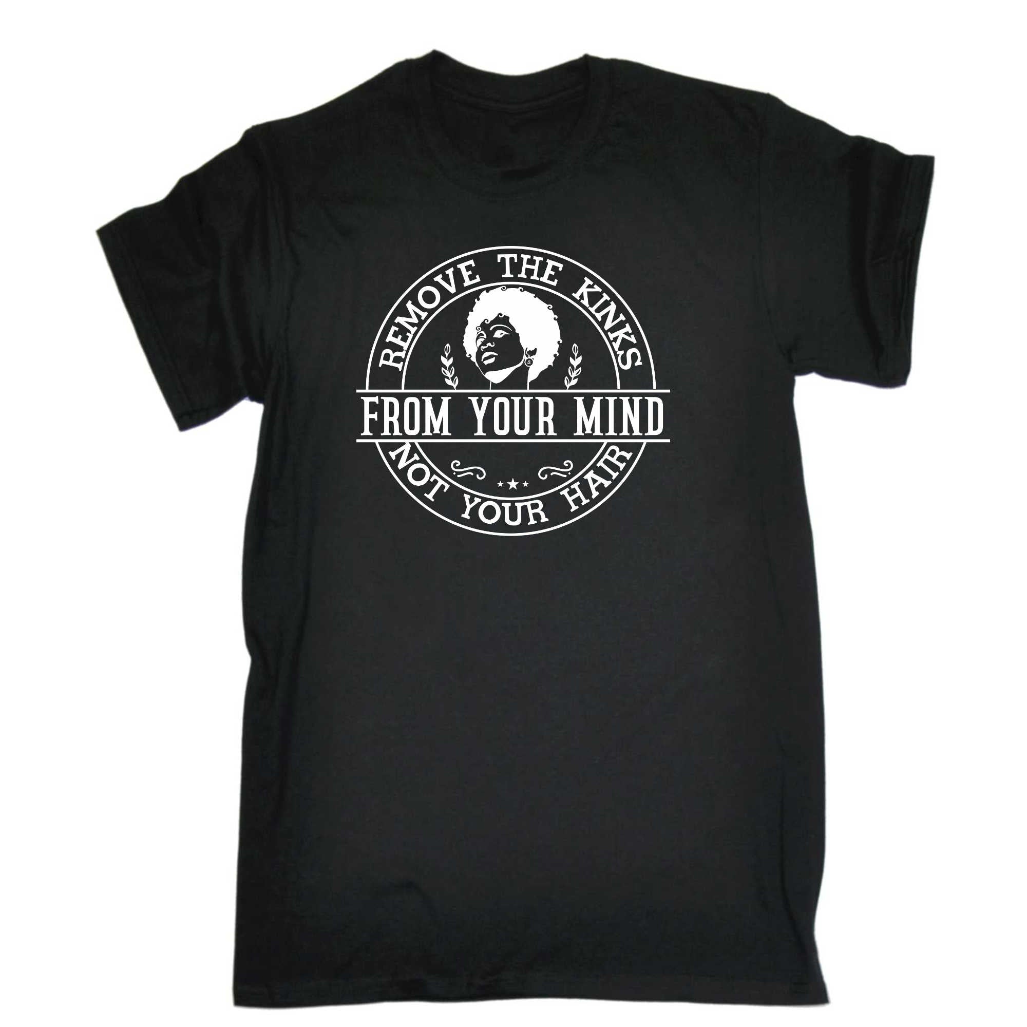 Remove The Kinks Afro Hair - Mens 123t Funny T-Shirt Tshirts