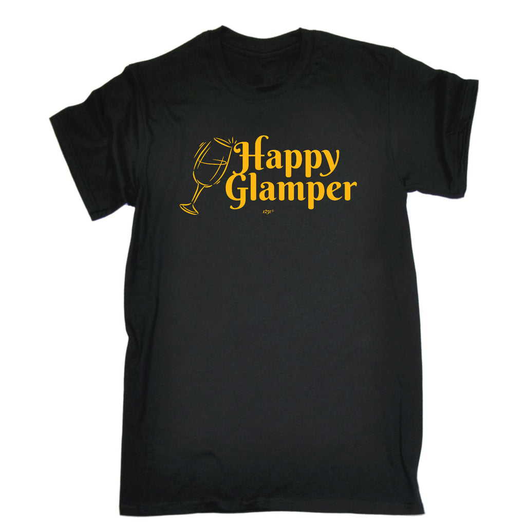 Happy Glamper Camping - Mens Funny T-Shirt Tshirts
