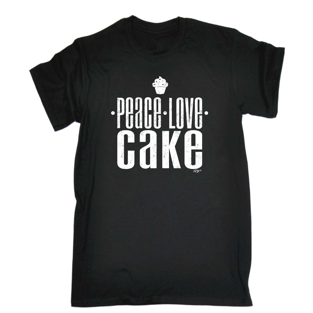 Peace Love Cake - Mens Funny T-Shirt Tshirts