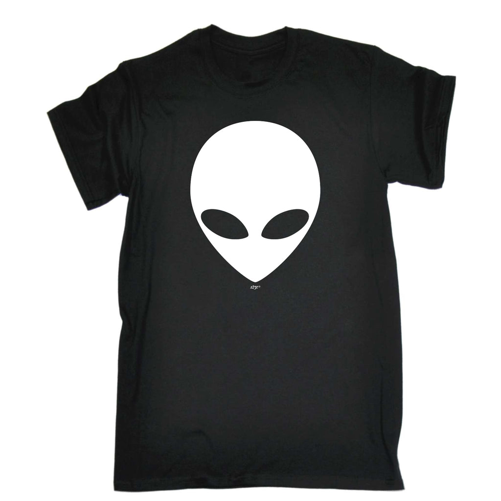Alien Head White - Mens Funny T-Shirt Tshirts