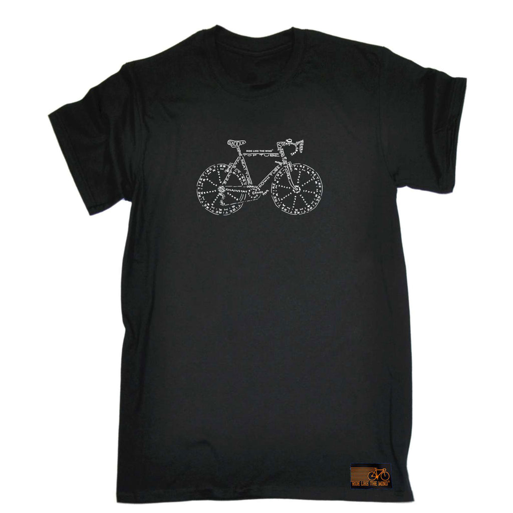 Rltw Bike Part Words - Mens Funny T-Shirt Tshirts