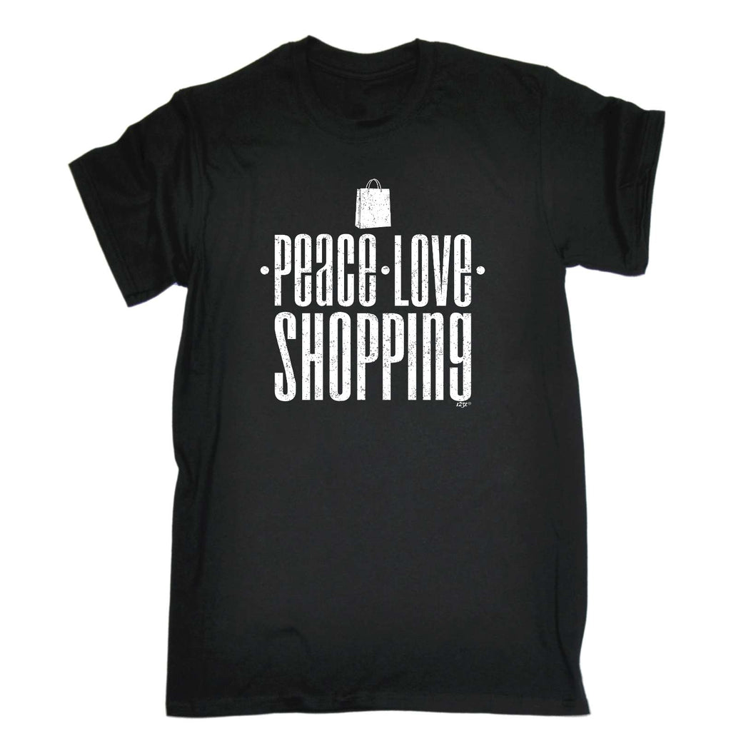Peace Love Shopping - Mens Funny T-Shirt Tshirts