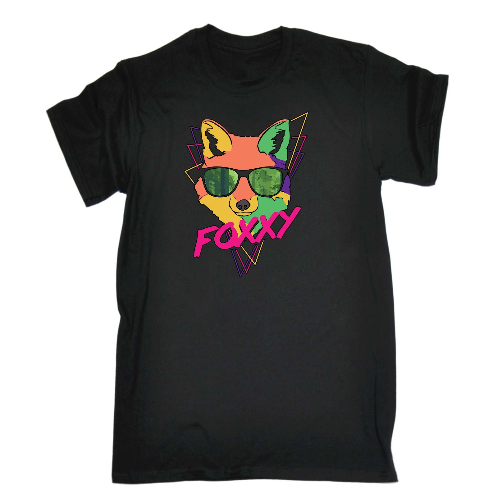 Foxxy Fox Retro - Mens Funny T-Shirt Tshirts