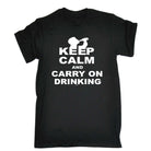 Keep Calm And Carry On Drinking - Mens Funny T-Shirt Tshirts