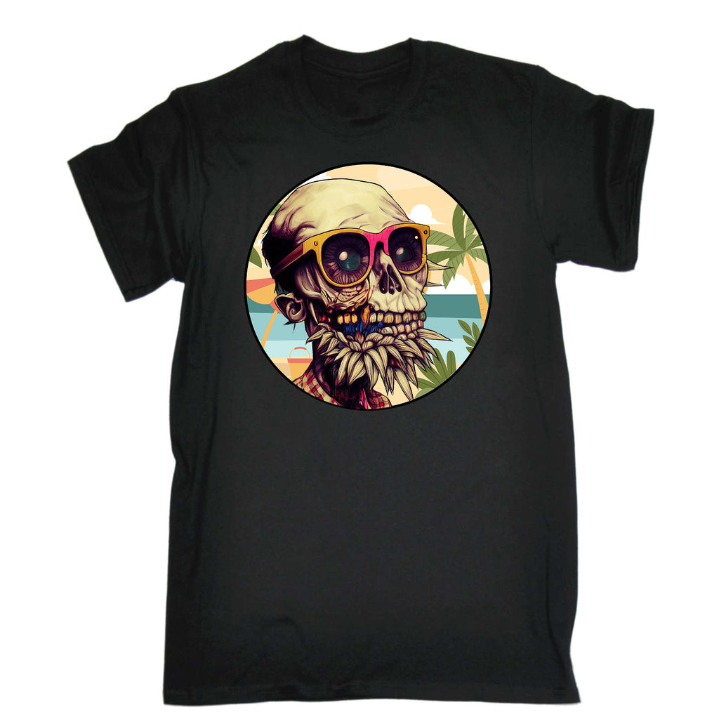 Zombies And Monsters Beach Scary Halloween - Mens Funny T-Shirt Tshirts