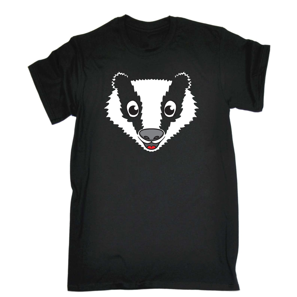 Badger Animal Face Ani Mates - Mens Funny T-Shirt Tshirts