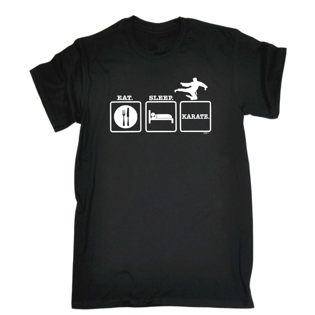 Eat Sleep Karate - Mens Funny T-Shirt Tshirts