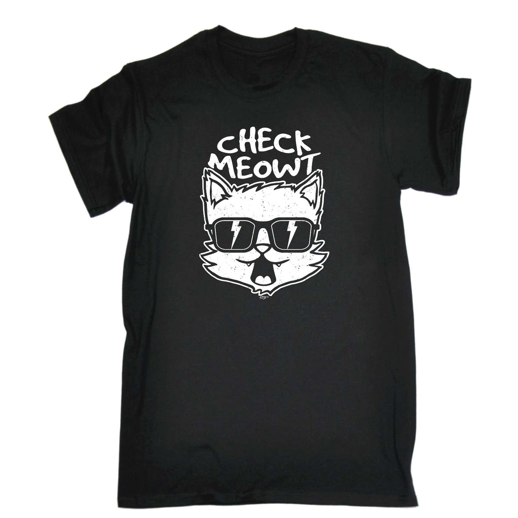 Check Meowt Cat - Mens Funny T-Shirt Tshirts
