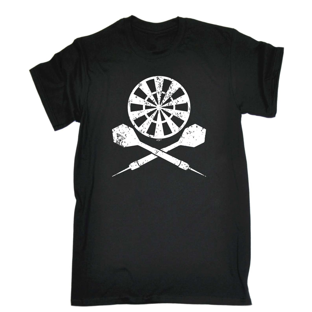 Darts Crossbones - Mens Funny T-Shirt Tshirts