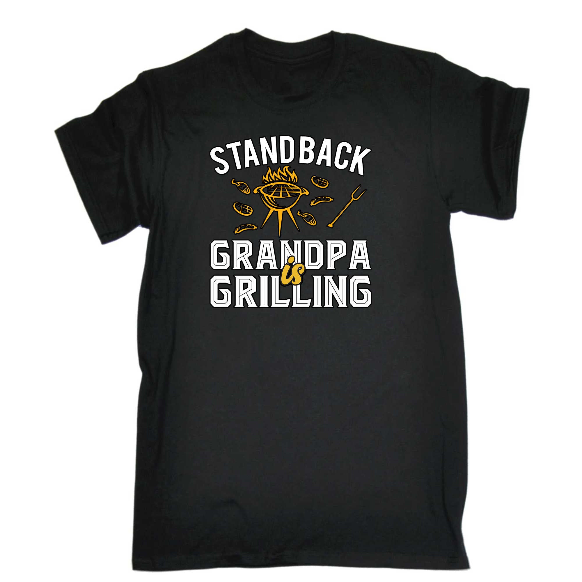 Stand Back Grandpa Grilling Fathers Day Bbq - Mens 123t Funny T-Shirt Tshirts