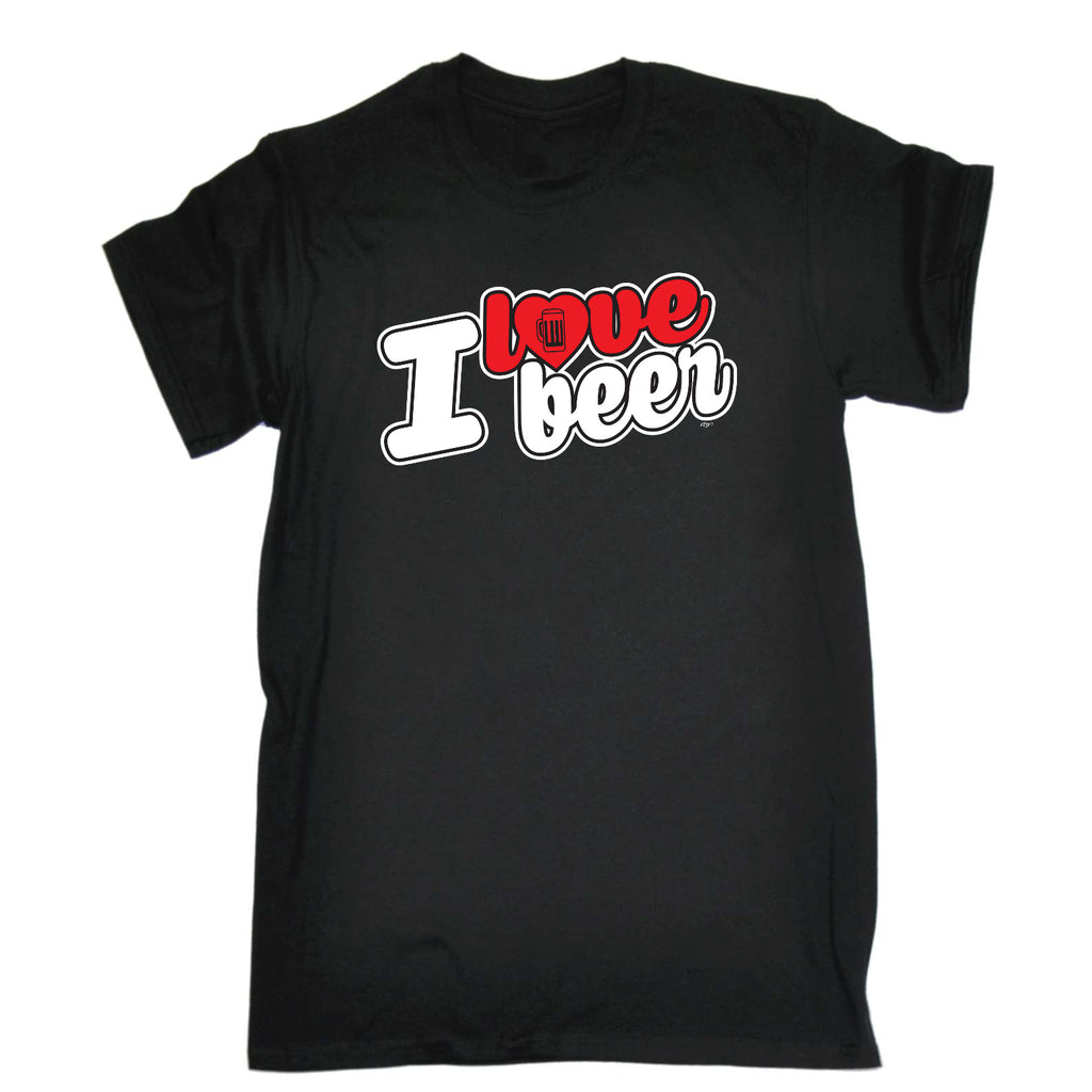 Love Beer Stencil - Mens Funny T-Shirt Tshirts