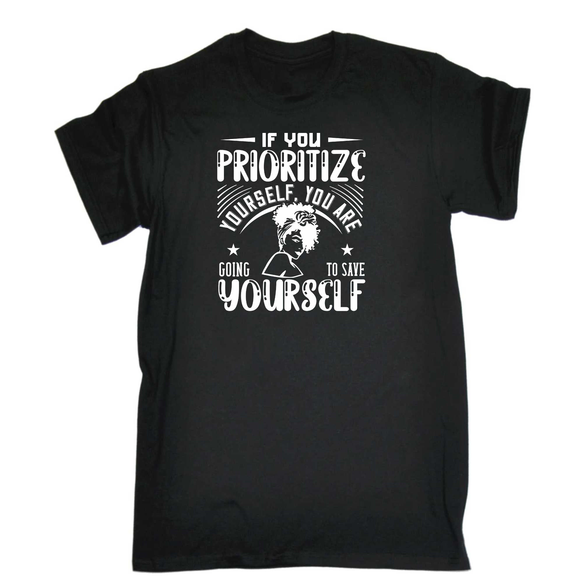 If You Prioritize Yourself Afro - Mens 123t Funny T-Shirt Tshirts