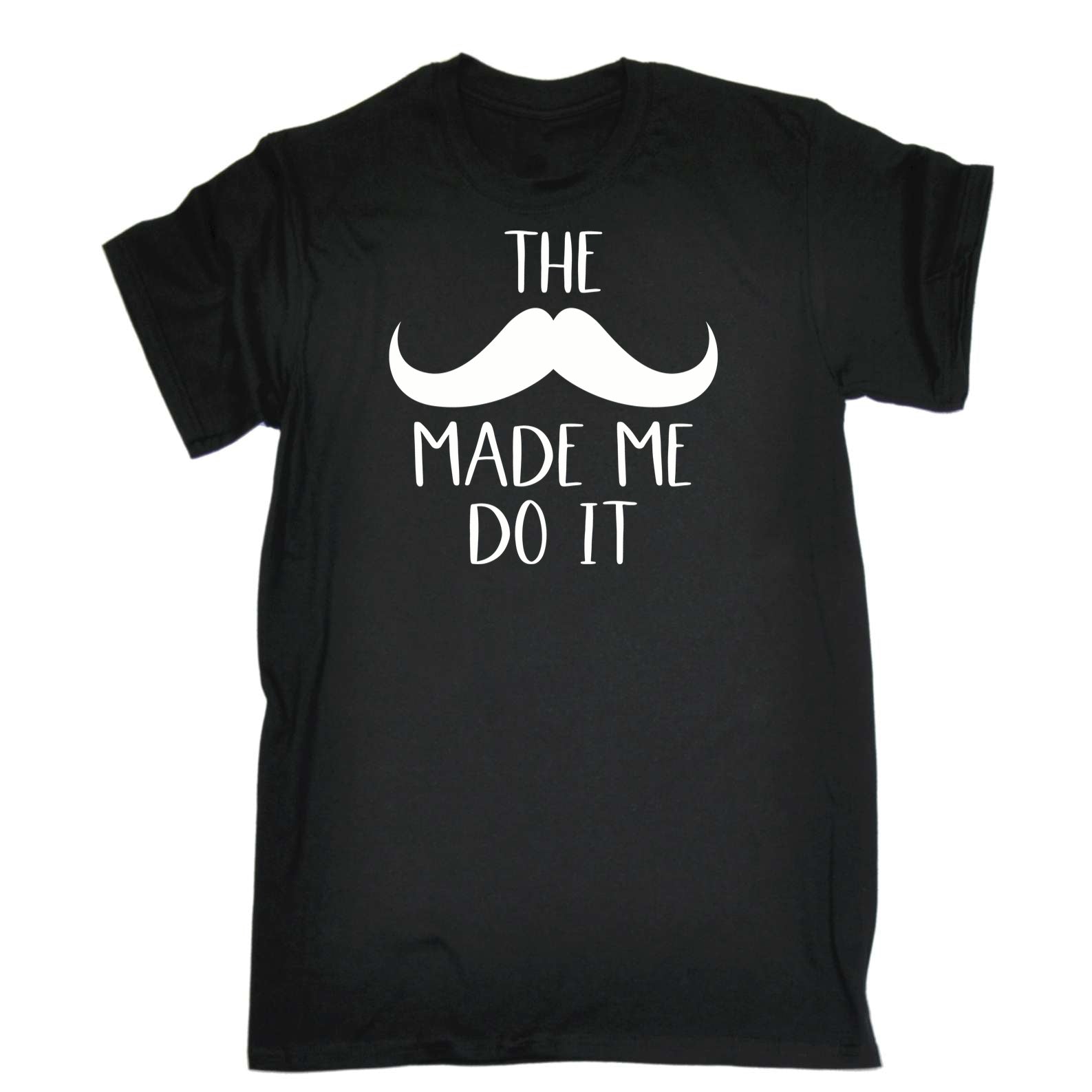 The Mustache Made Me Do It - Mens 123t Funny T-Shirt Tshirts