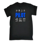 Pilot Sarcastic Humour Plane Pilots - Mens 123t Funny T-Shirt Tshirts