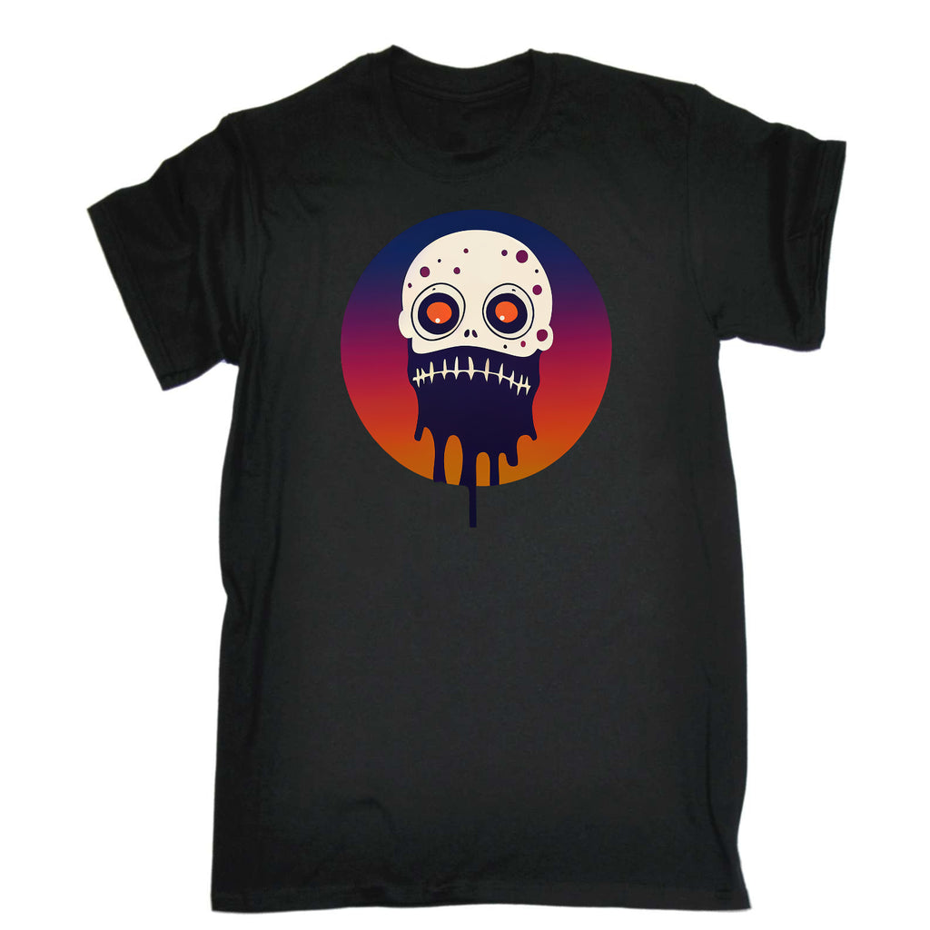 Zombies And Monsters Scary Circle Skull - Mens Funny T-Shirt Tshirts