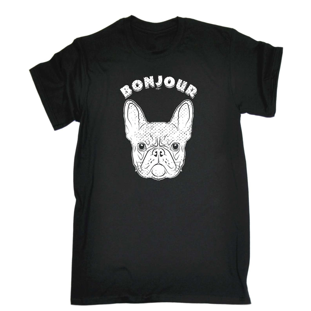 Bonjour Bulldog Face - Mens Funny T-Shirt Tshirts