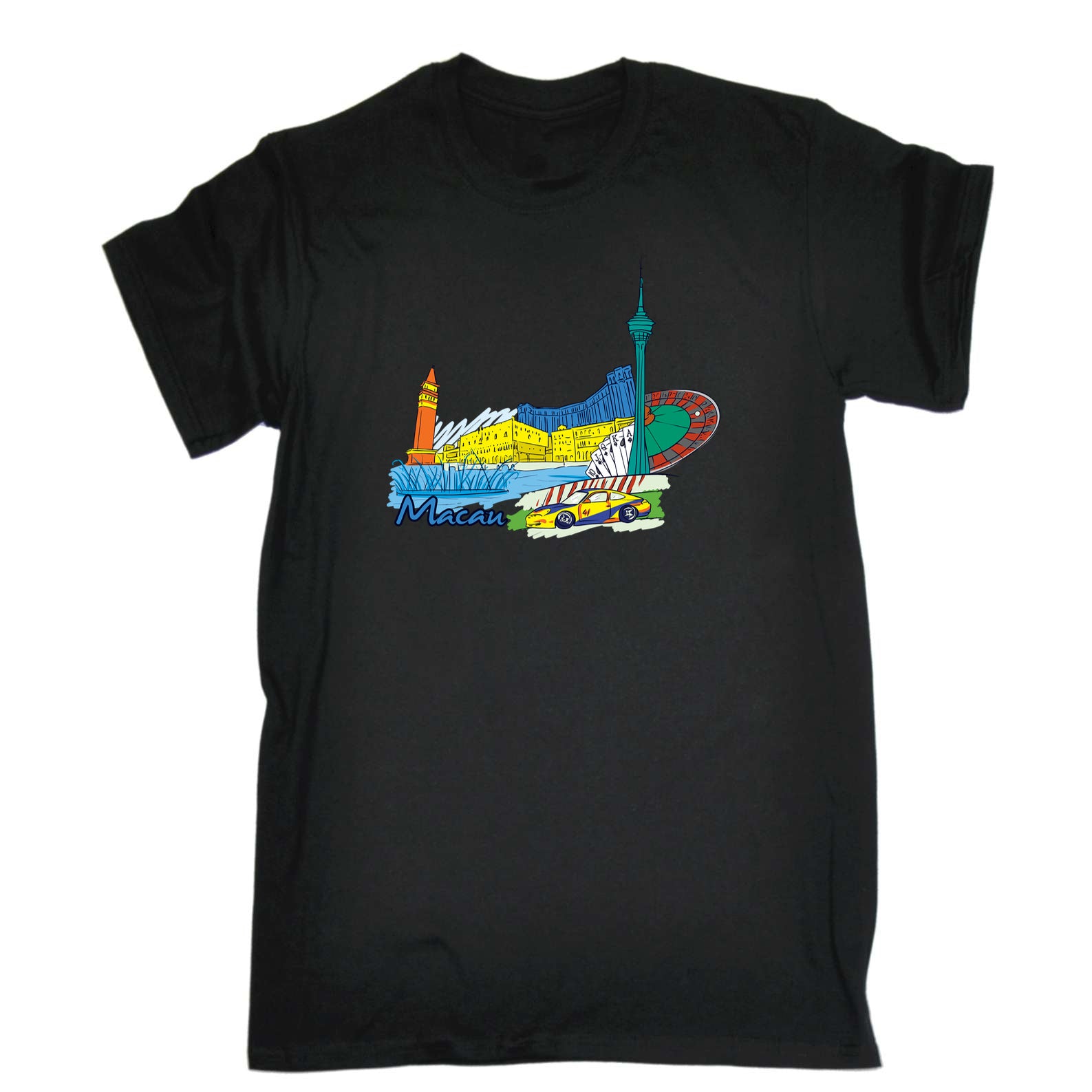 Macau China Country Flag Destination - Mens 123t Funny T-Shirt Tshirts