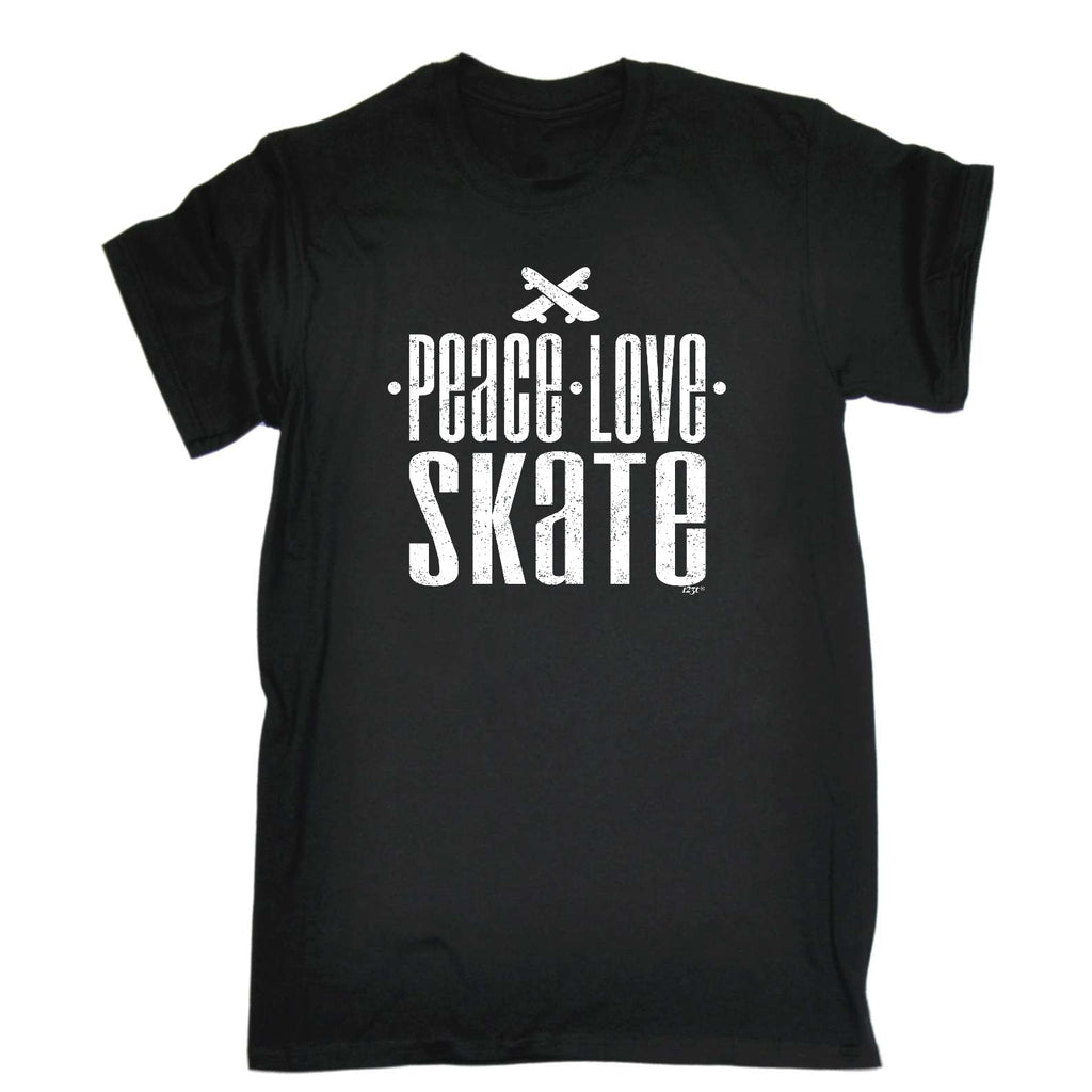 Peace Love Skate - Mens Funny T-Shirt Tshirts