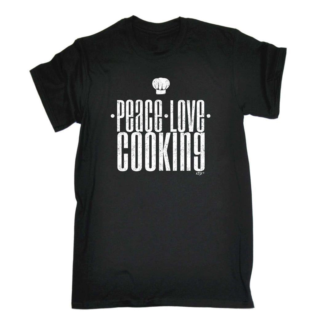 Peace Love Cooking - Mens Funny T-Shirt Tshirts
