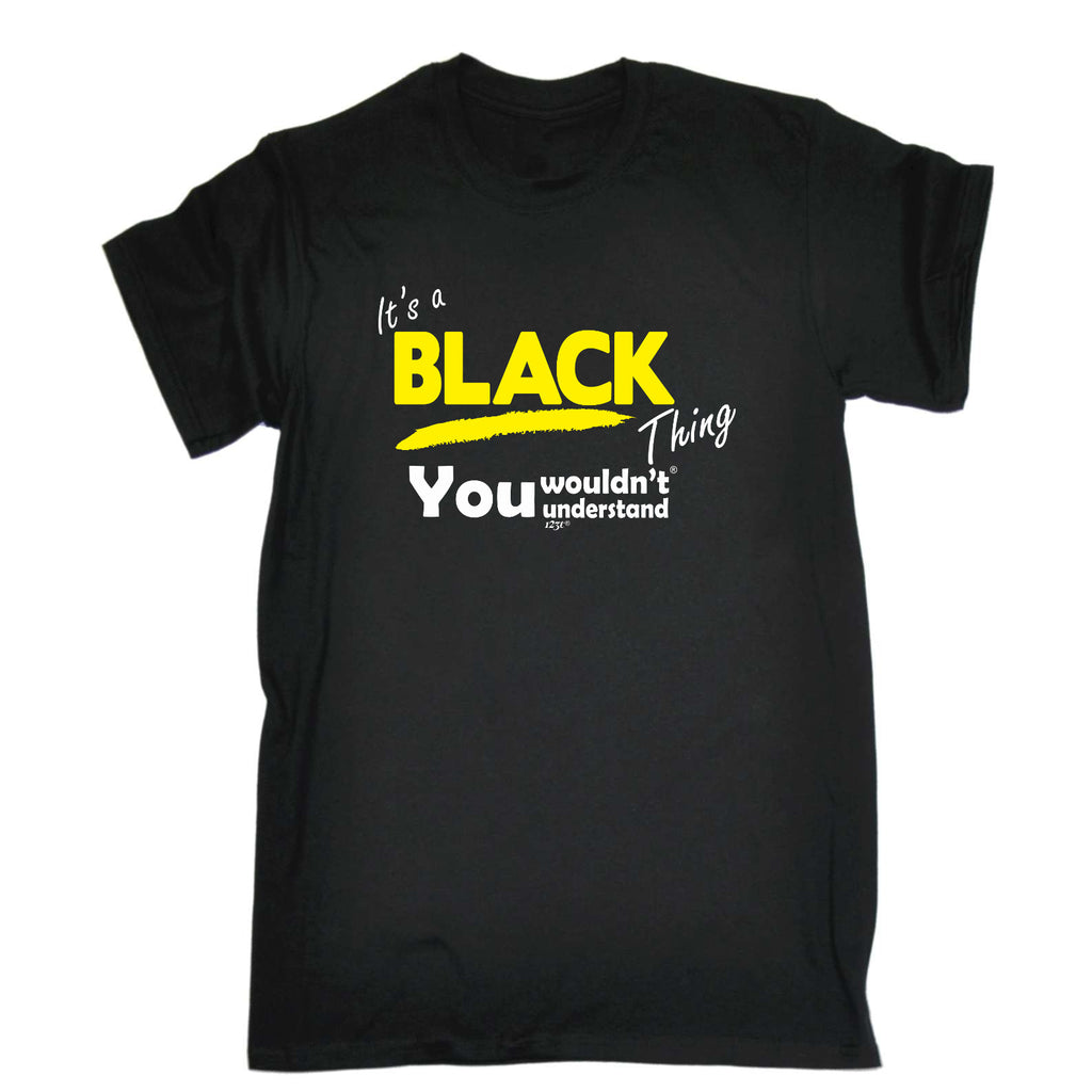 Black V1 Surname Thing - Mens Funny T-Shirt Tshirts