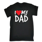 Love Dad Red Heart - Mens Funny T-Shirt Tshirts
