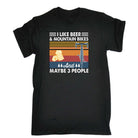 I Like Beer Mountain Bikes And 3 People Cycling - Mens 123t Funny T-Shirt Tshirts