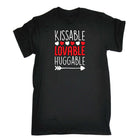 Kissable Lovable Huggable Valentines - Mens 123t Funny T-Shirt Tshirts