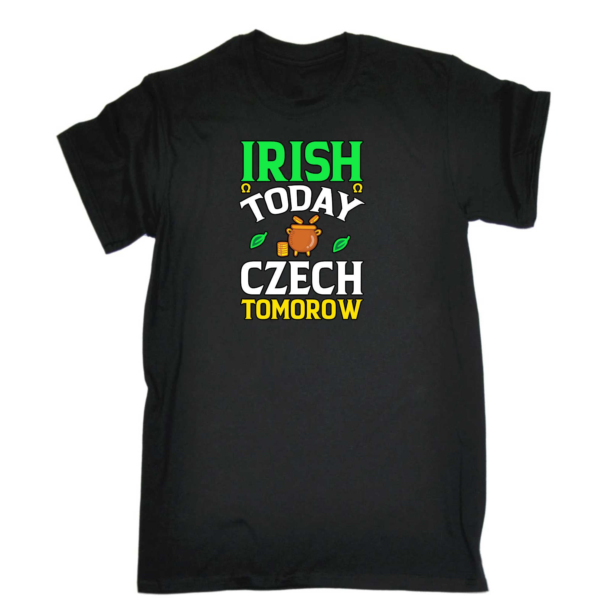 Irish Today Czech Tomorow St Patricks Day Ireland - Mens 123t Funny T-Shirt Tshirts