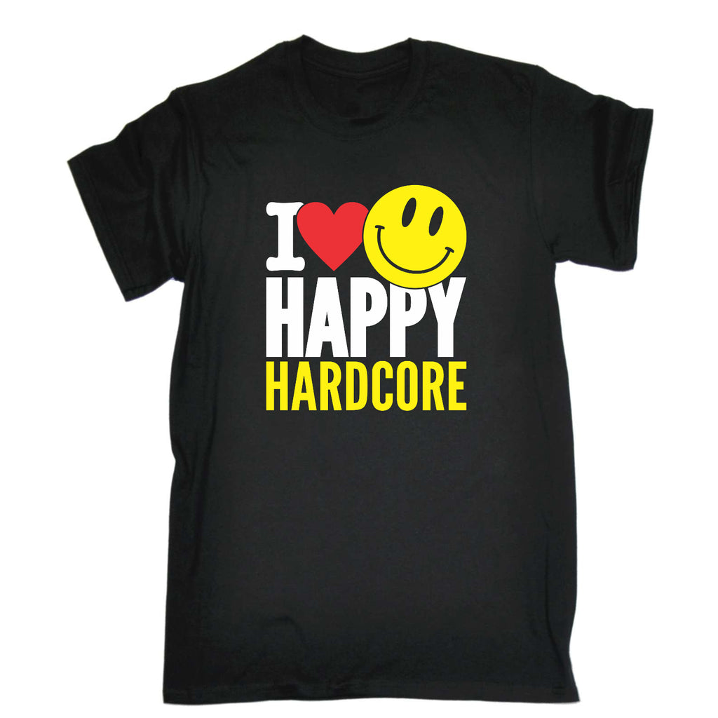 I Love Happy Hardcore - Mens Funny T-Shirt Tshirts