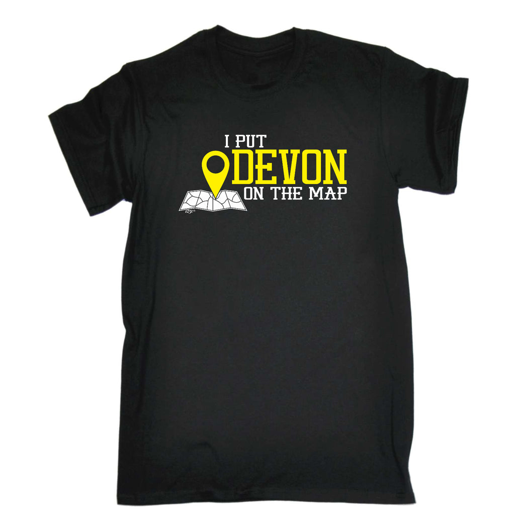 Put On The Map Devon - Mens Funny T-Shirt Tshirts